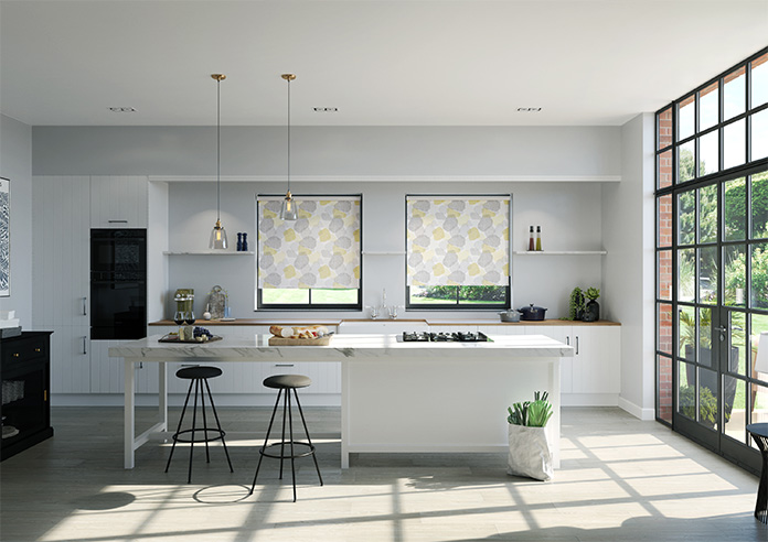 Linen Patch, Warm Yellow - Twist&Fit Roller Blind - Image 8